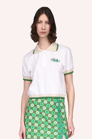 Utopian Gingham Mesh Skirt <br> Glo Green