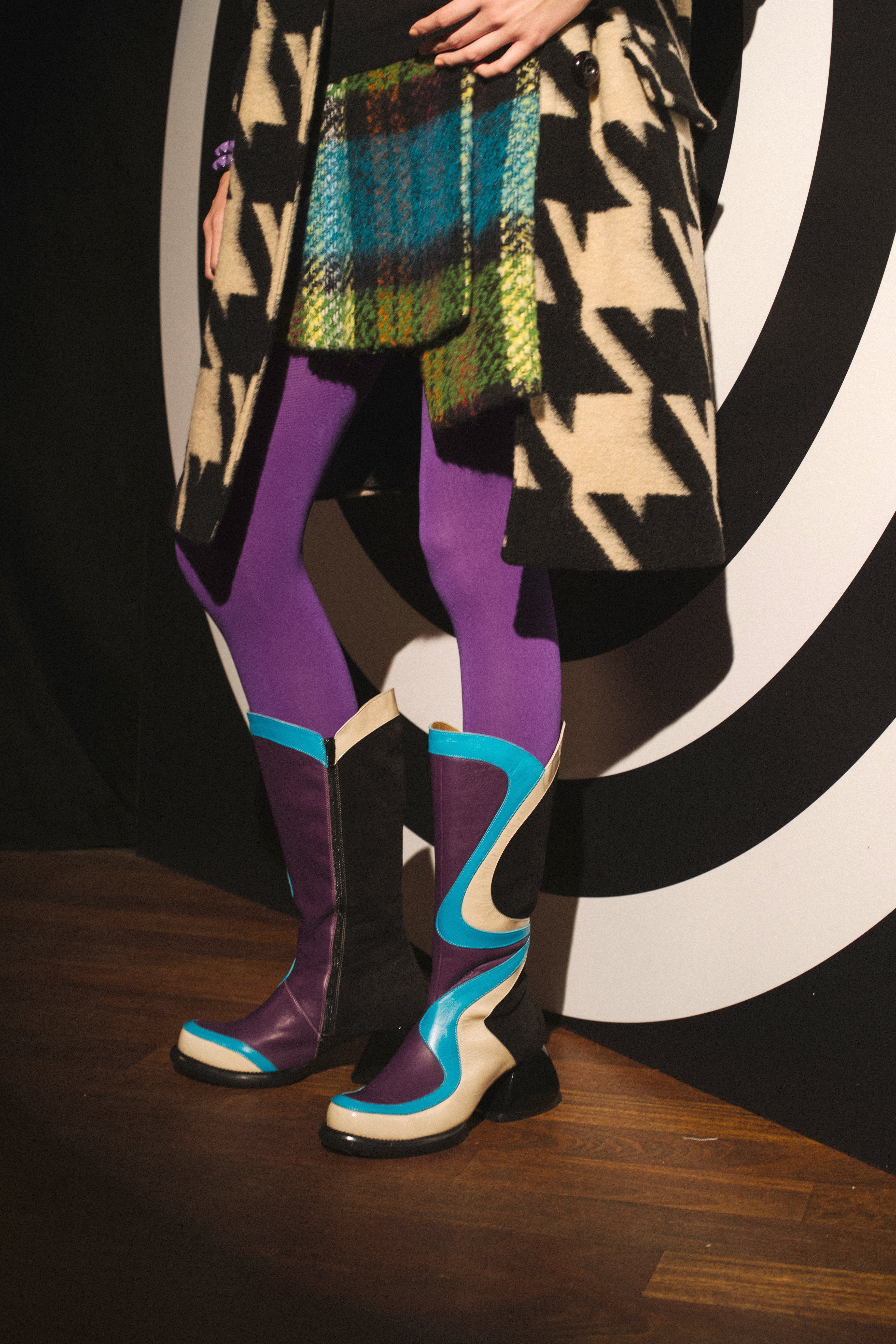 Anna Sui x John Fluevog Warhol Boot<br> Orchid Multi - Anna Sui