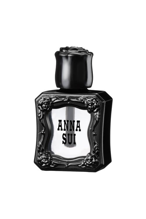 Inspired by the fragrance bottle, black container with raised rose pattern, rose cap, transparent side show the applicator