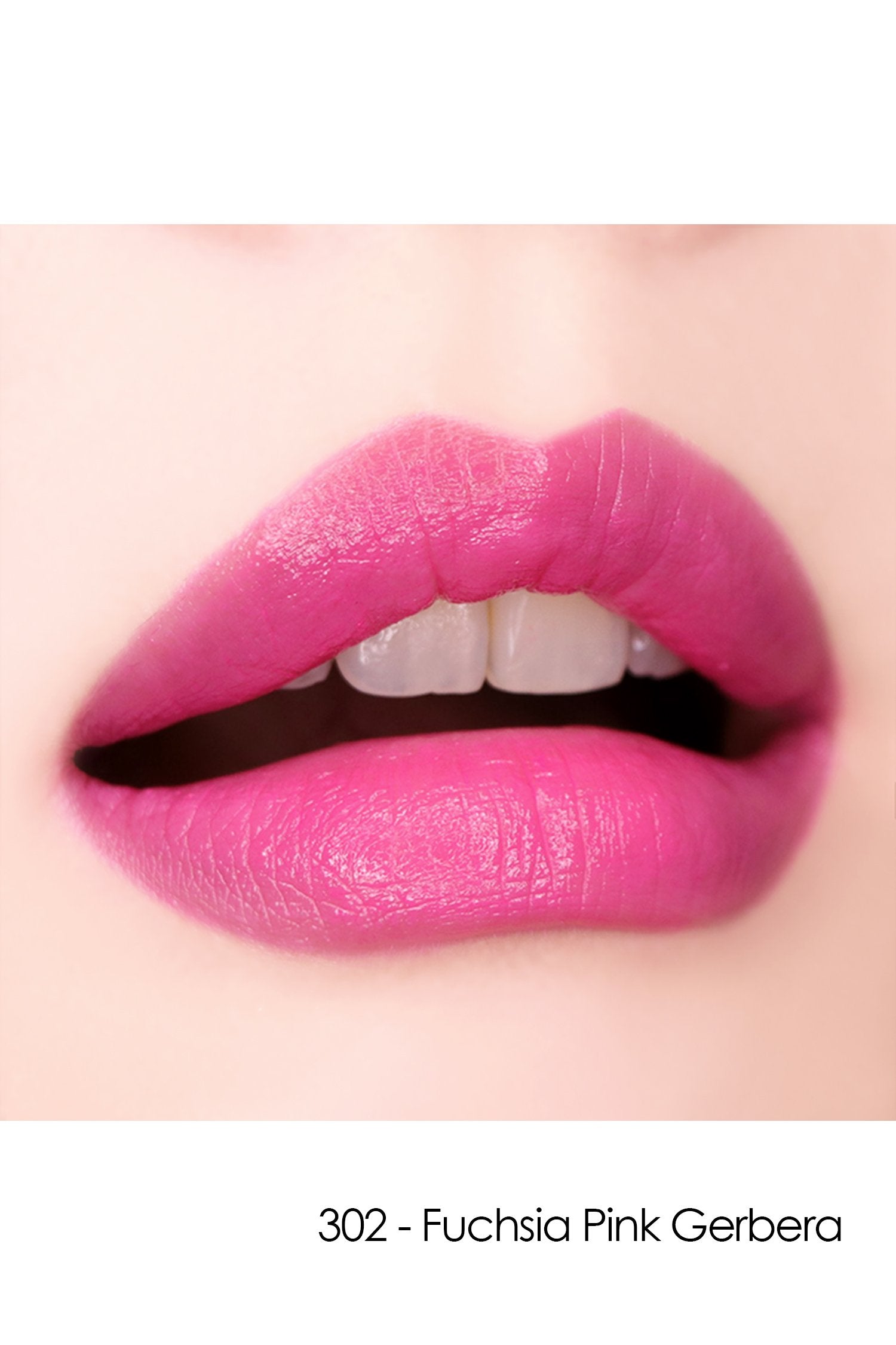 Lips with Lipstick F: Fairy Flower 302 - Fuchsia Pink Gerbera