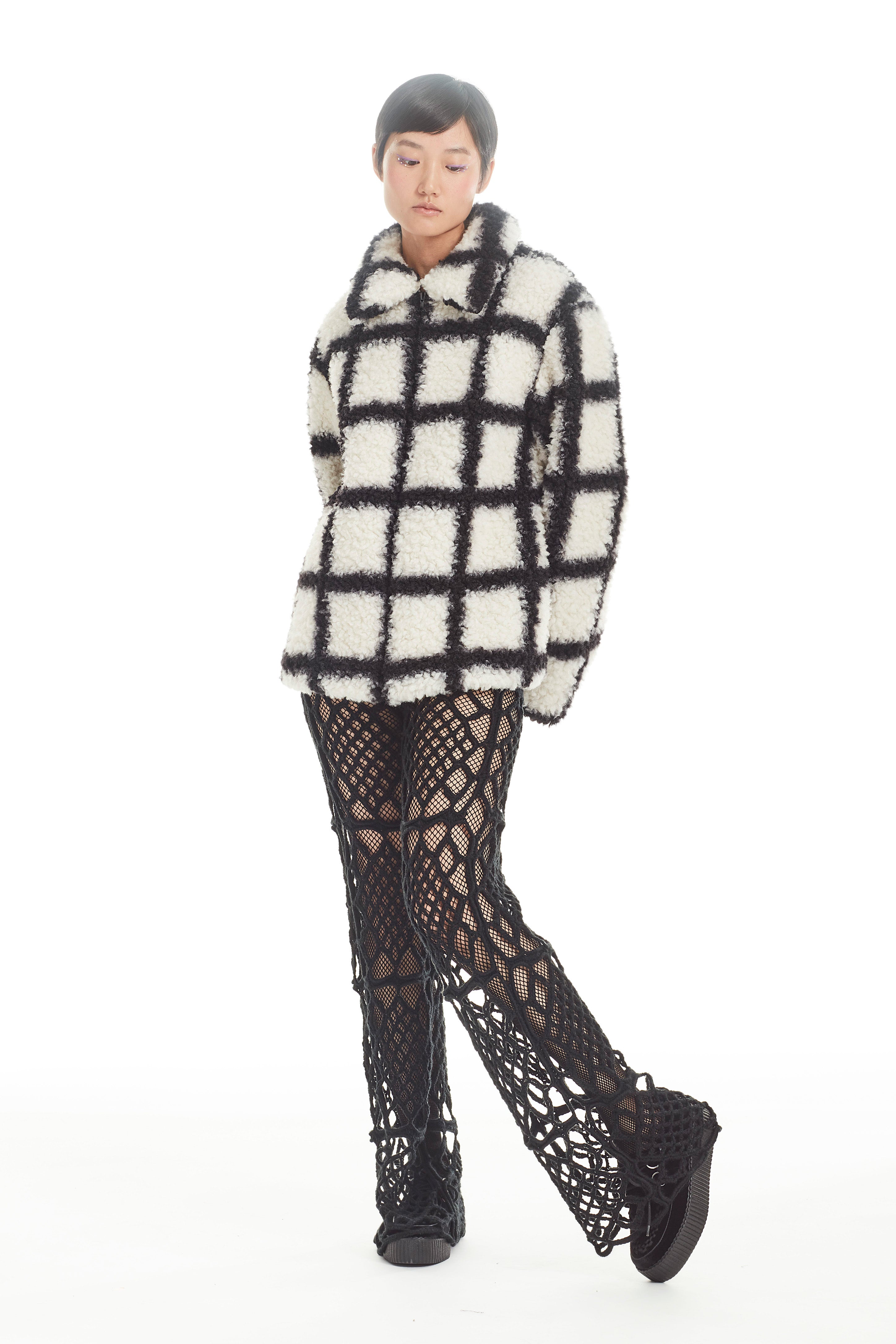 Hand-Crochet Diamond Pants<br> Black - Anna Sui