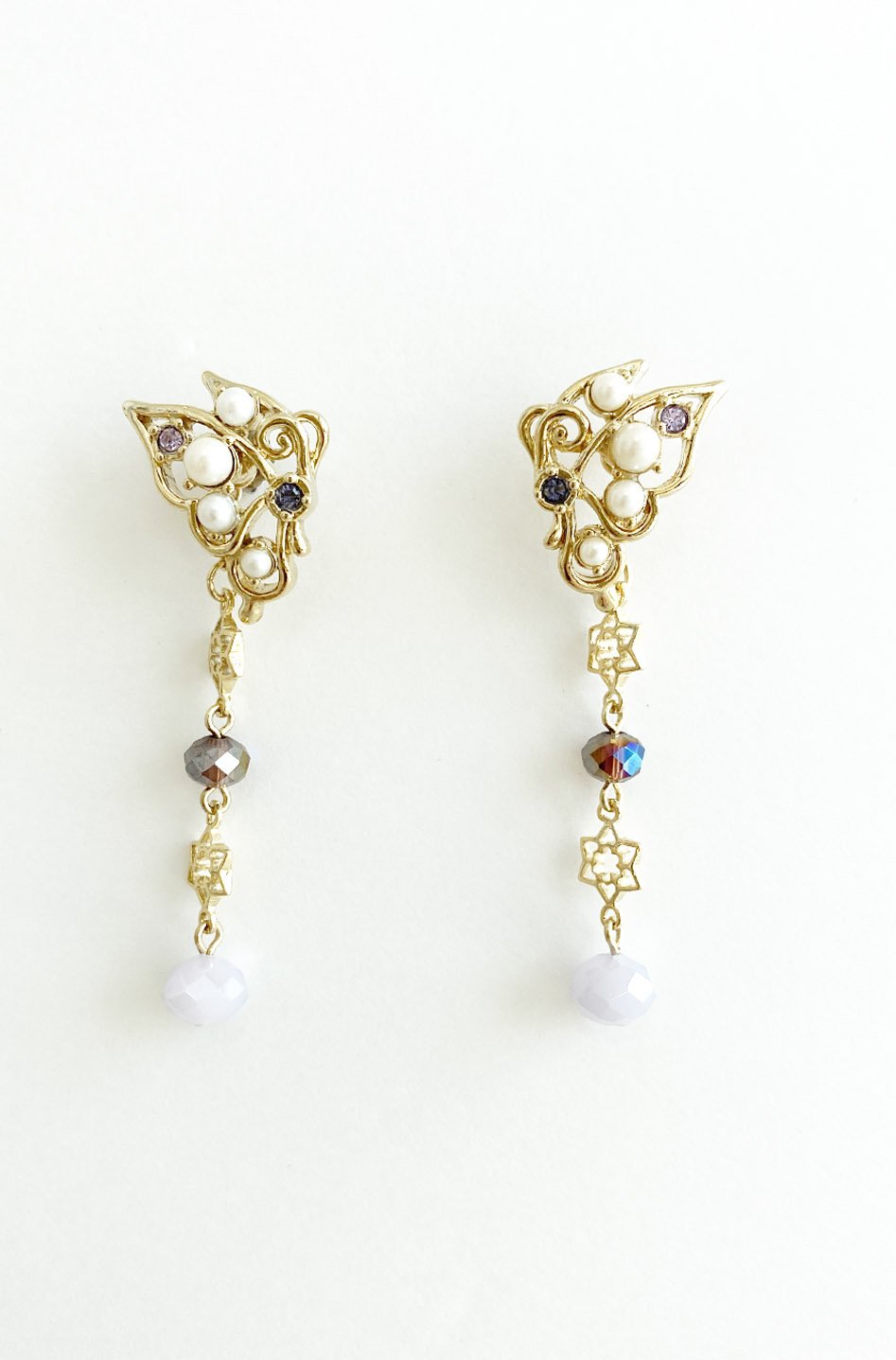 Whimsical Butterfly Drop Earrings in Gold <br> SS20 </br> - Anna Sui