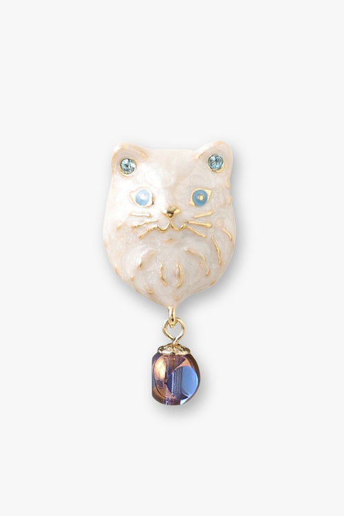 Cat Stud Earrings <br> White Multi - Anna Sui