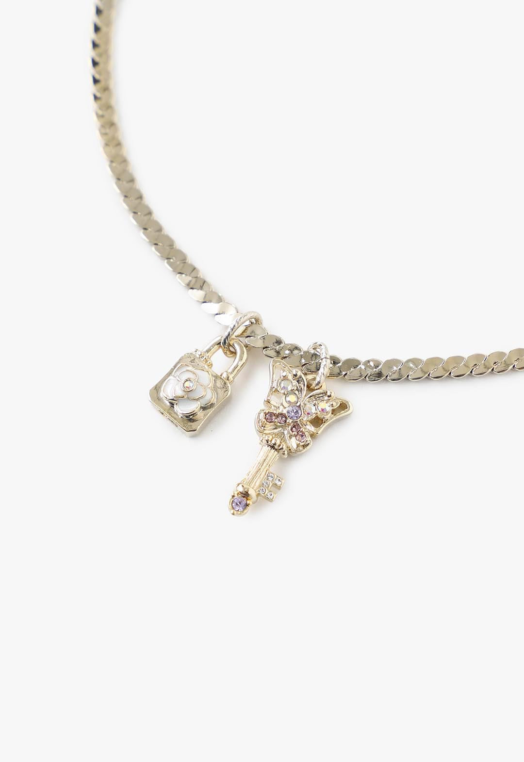 Louis Vuitton Rainbow Charms Necklace - Silver-Tone Metal Pendant