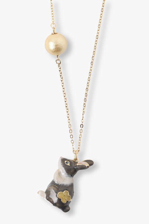 Rabbit Necklace <br> Grey - Anna Sui