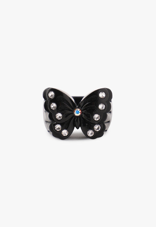 Butterfly Ring<br> Black - Anna Sui