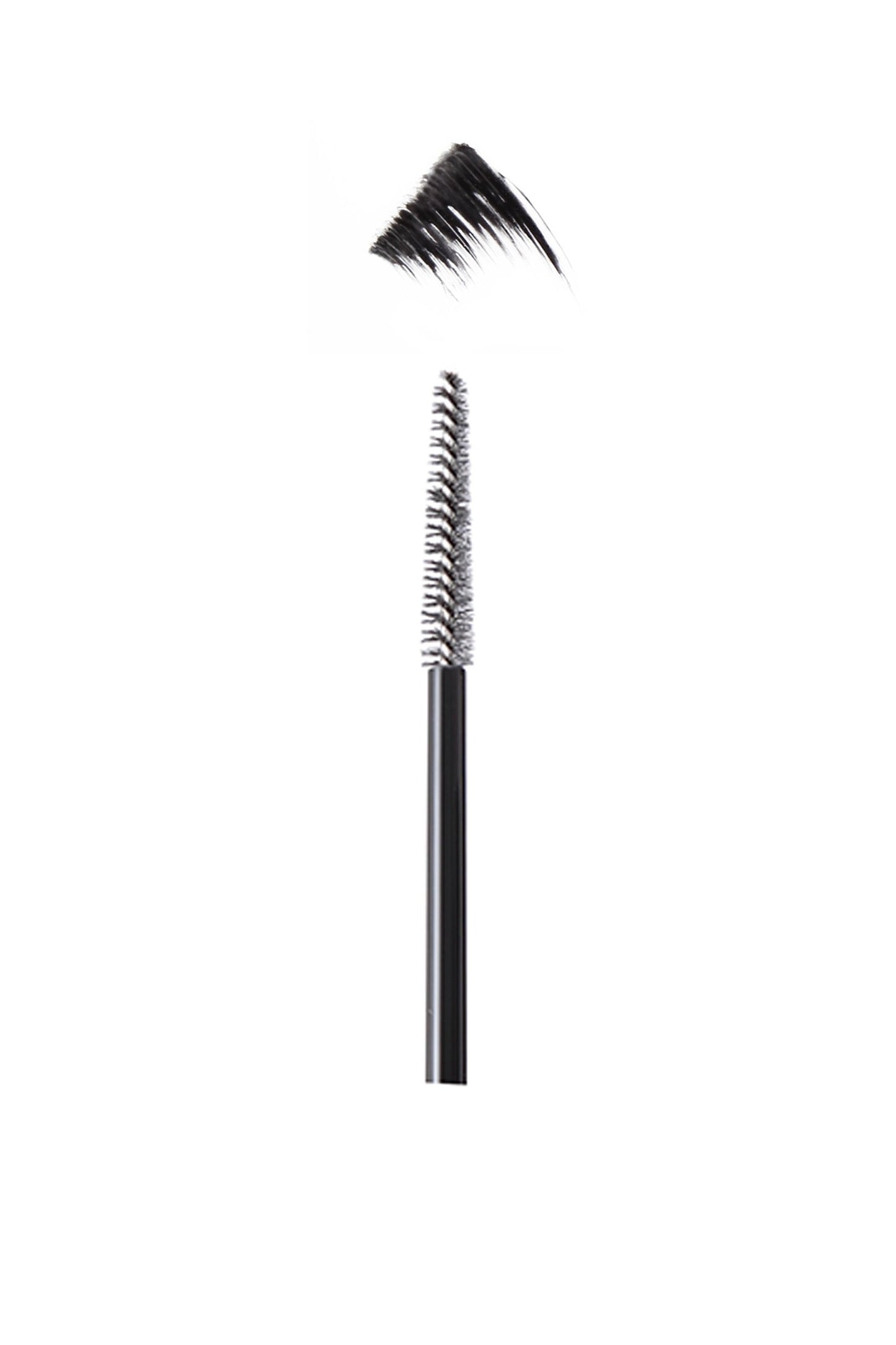 The brush combs and separates lashes evenly without clumping using dense, cone-shaped bristles.