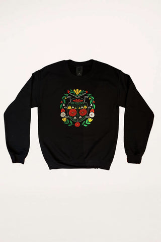 Rose Checker Sweater <br> Black