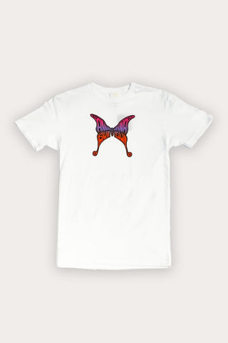 Butterfly Fitted Tee <br> White