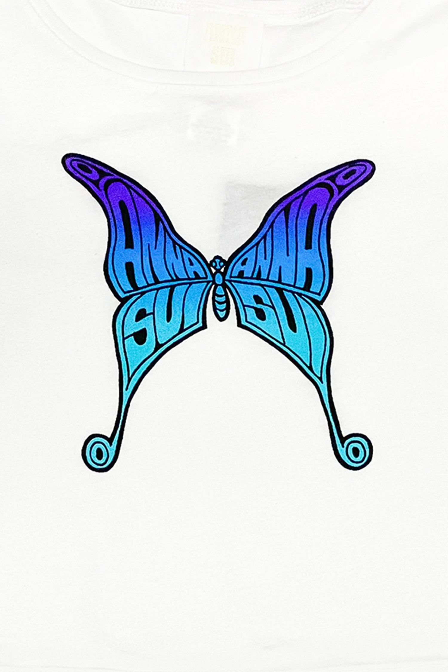 Butterfly Baby Tee <br> Turquoise - Anna Sui