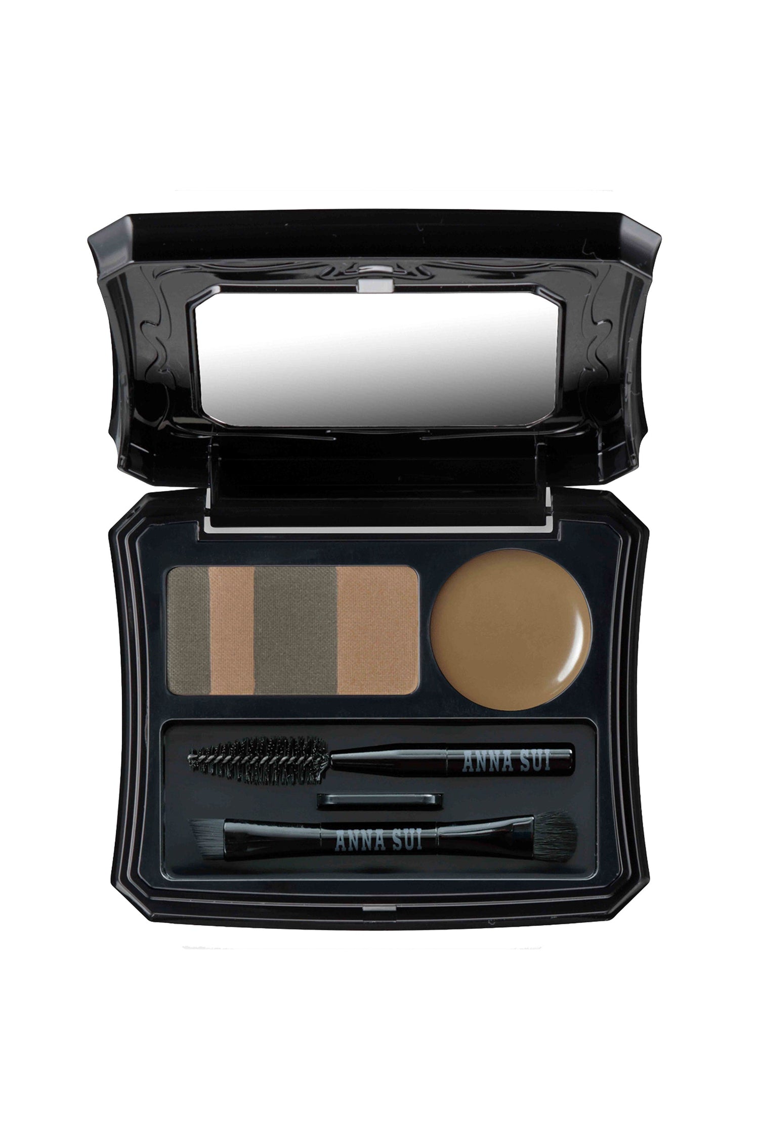 CASUAL OLIVE in a rectangle box with curvy sides, with brushes, color, & mirror. 