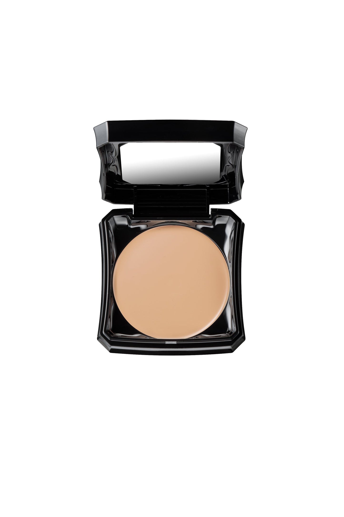 Anna Sui LIGHT foundation is in a black squared container with powders and mirror