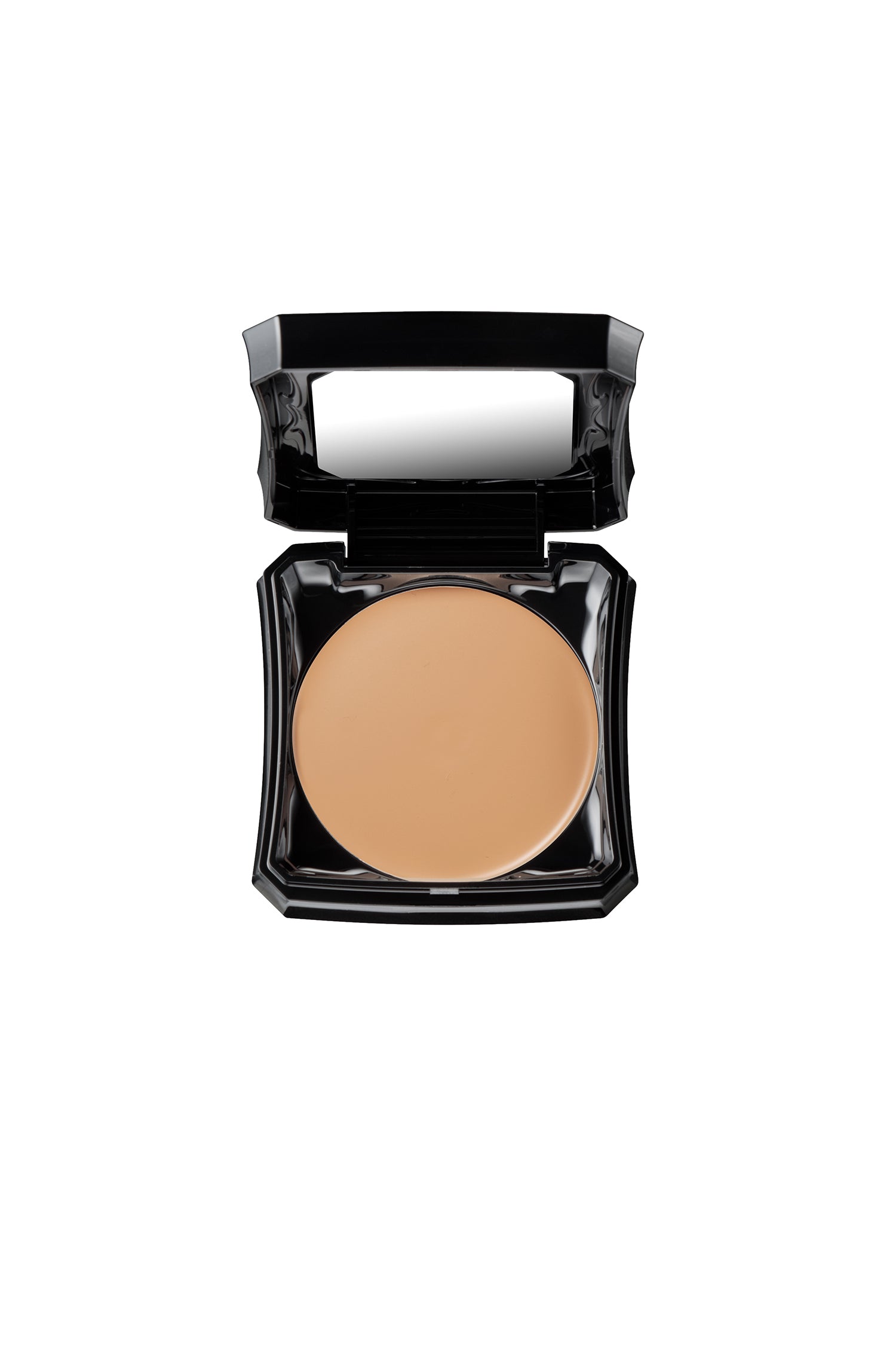 Anna Sui MEDIUM foundation is in a black squared container with powders and mirror