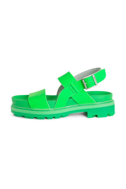 Anna Sui x John Fluevog Sandals  <br> Glo Green - Anna Sui