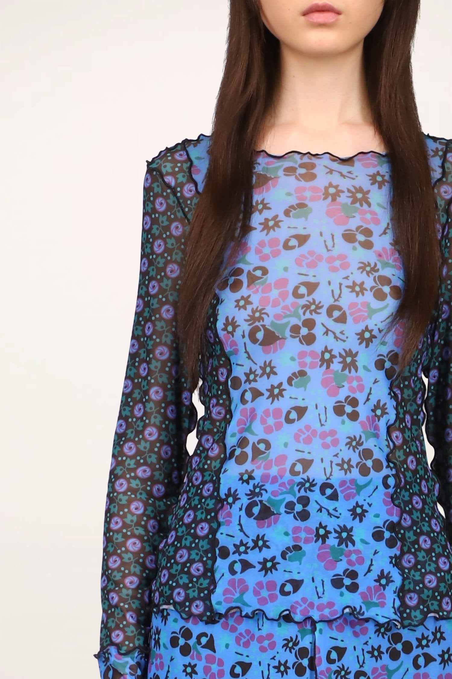 Field Flower and Rosy Dot Top <br> Cornflower - Anna Sui