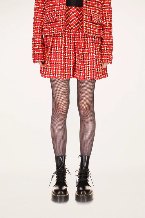 Neo Plaid Skirt <br> Red - Anna Sui