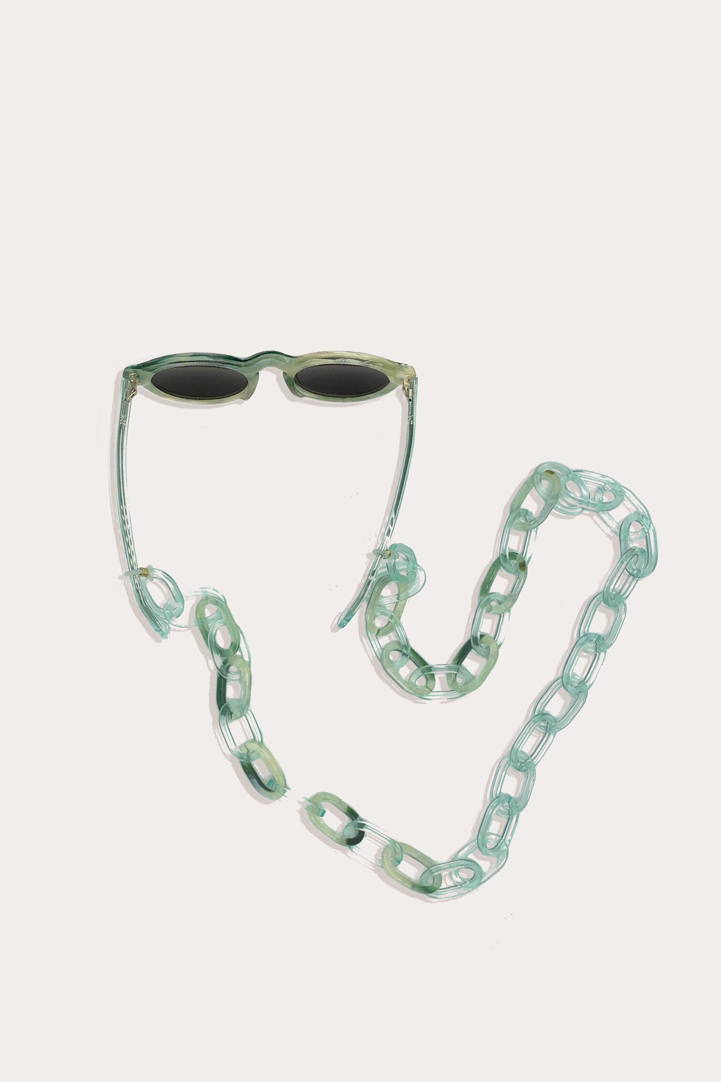 Sunglasses Chain - Glasses Holder - Amethyst and Blue Onyx - Lavetelier