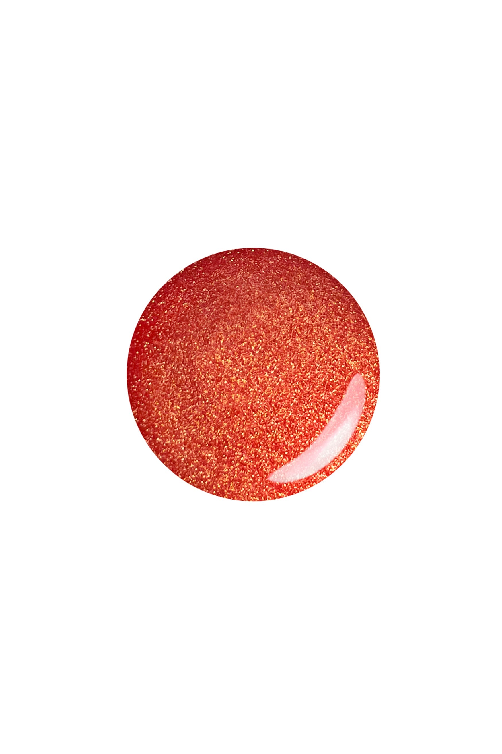 The transparent oil formula provides a clear, VIBRANT ORANGE. Formulated with highly reflective glitter and high viscosity oil
