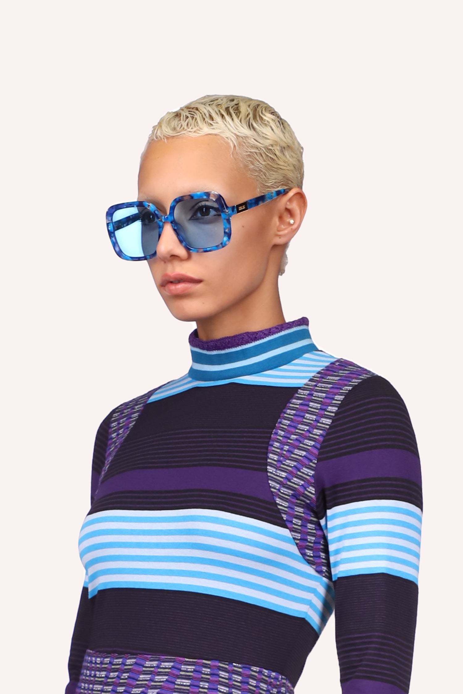 Square Sunglasses <br> Turquoise Multi - Anna Sui