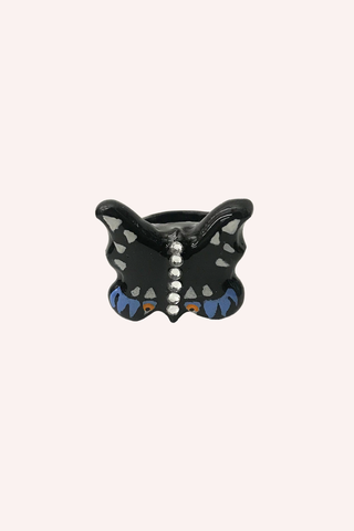 Doris Butterfly Ring <br> Black