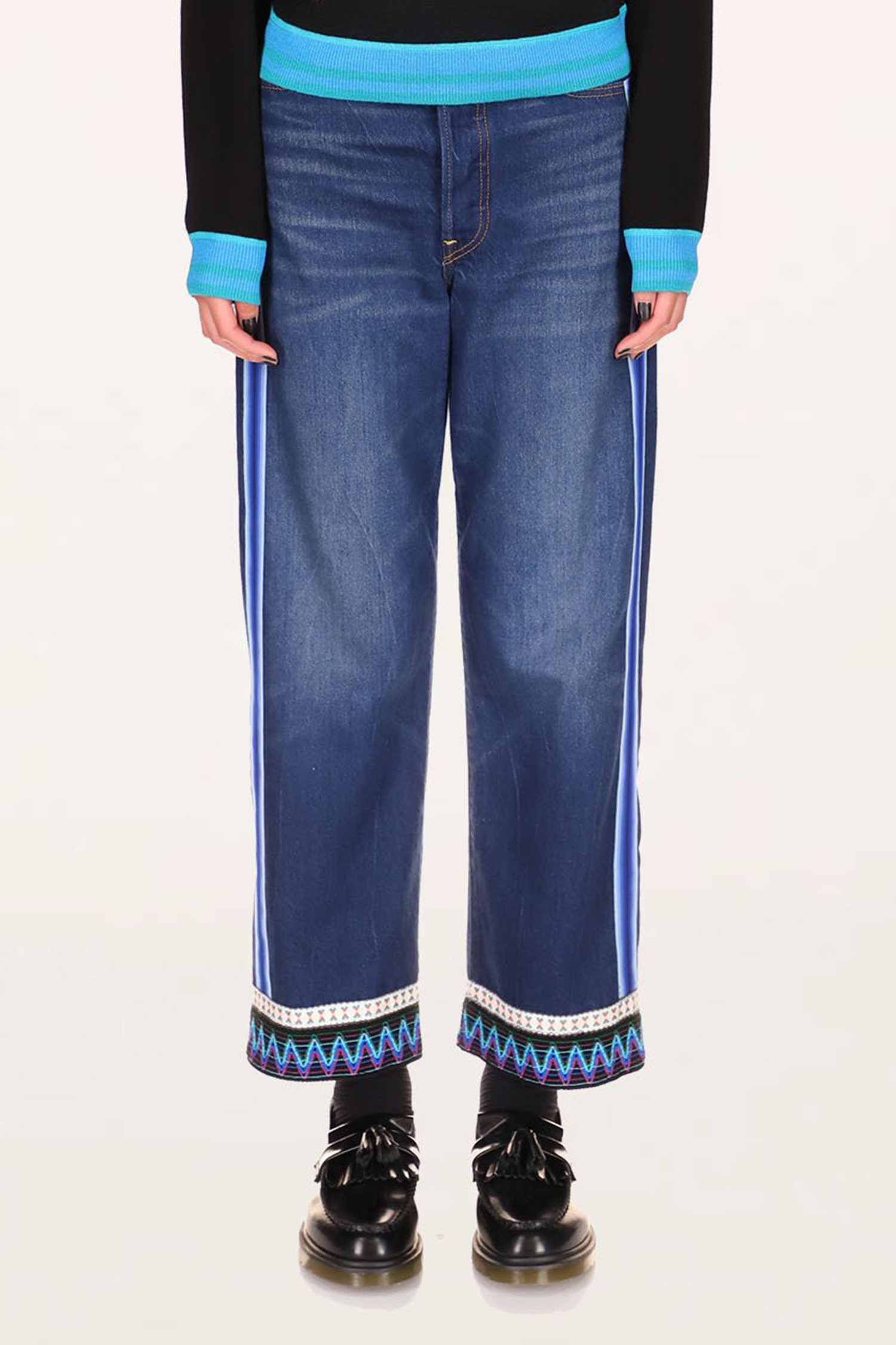 Trimmed Jeans <br> Blue - Anna Sui