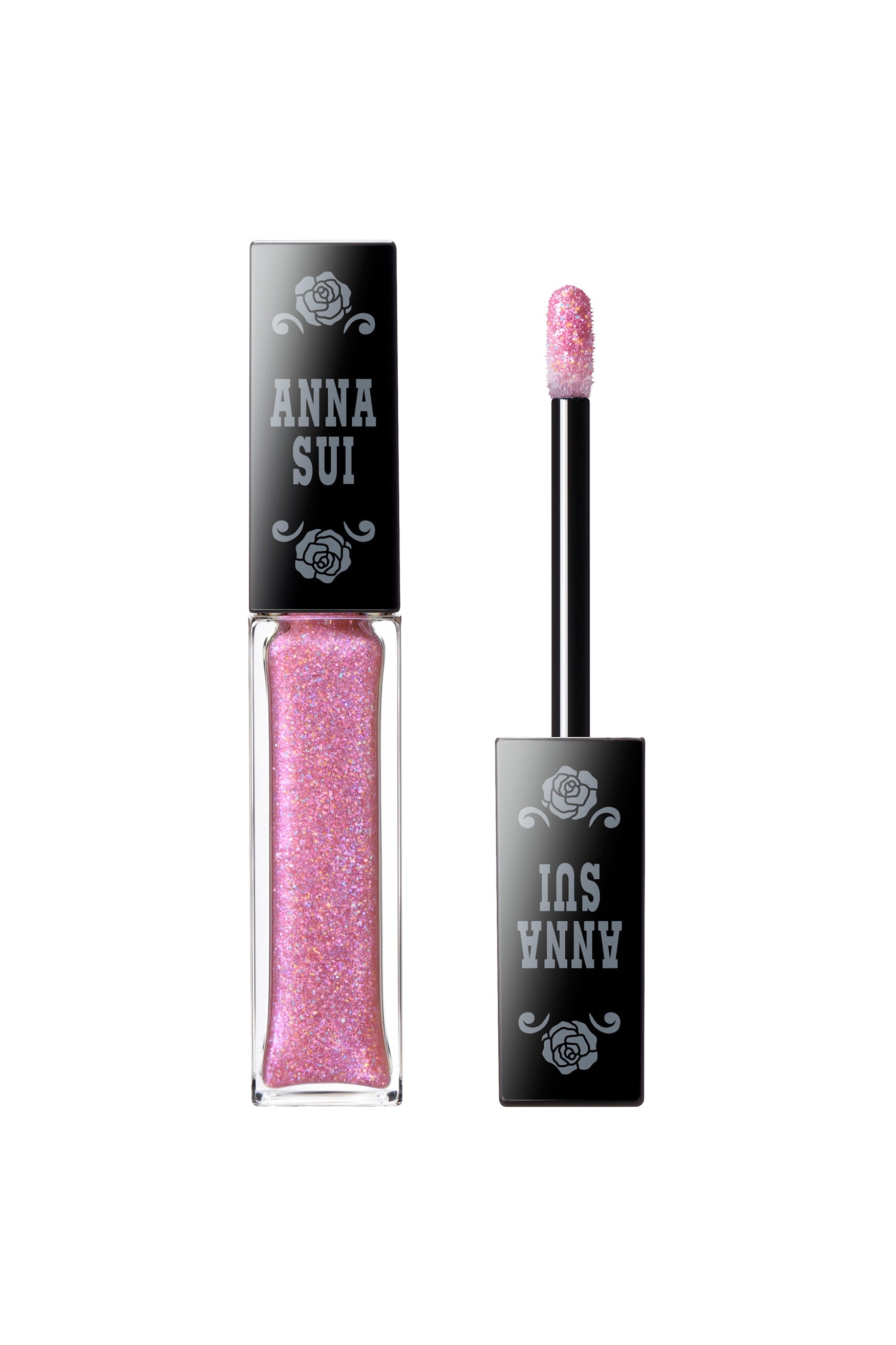 PINK PARADE, transparent bottle & applicator with Anna Sui label on the black top
