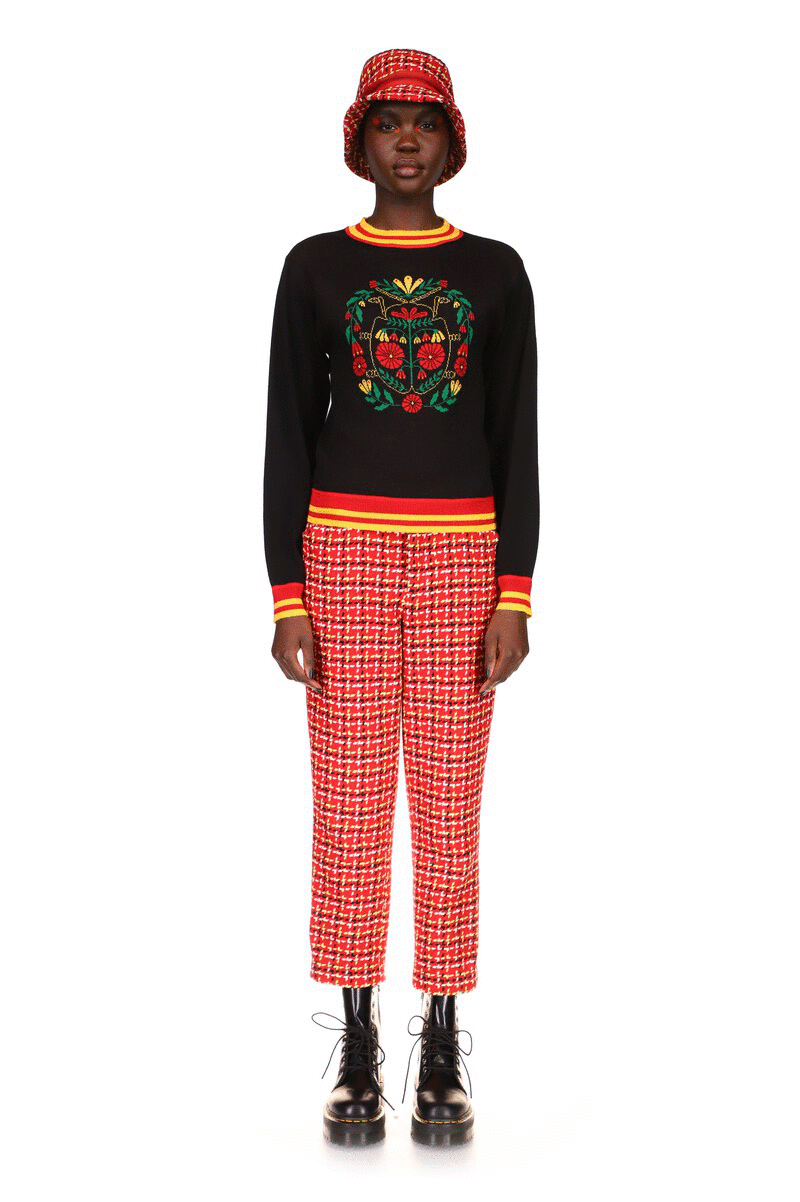 Beetle Sweater <br> Red - Anna Sui