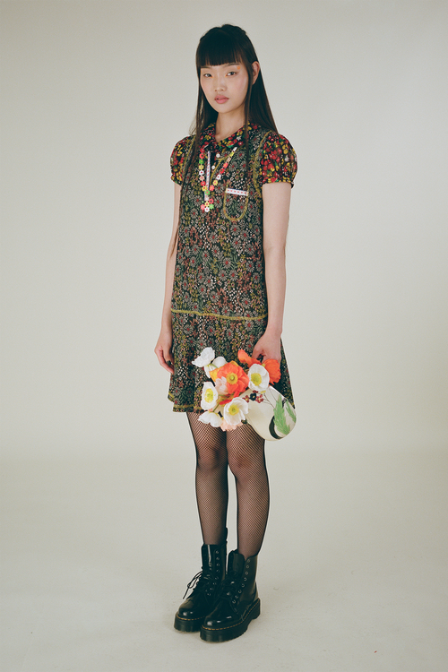 Wonder Flower Knit Dress <br> Red - Anna Sui